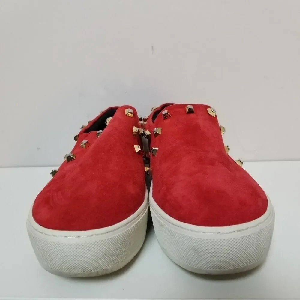 Rebecca Minkoff‎ red studded slip on sneaker shoes